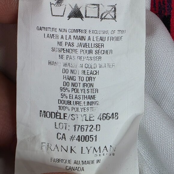 Womens Frank Lyman Multicolor Striped Sleeveless Sheath Dress Polyester Size 6 - Picture 4 of 8